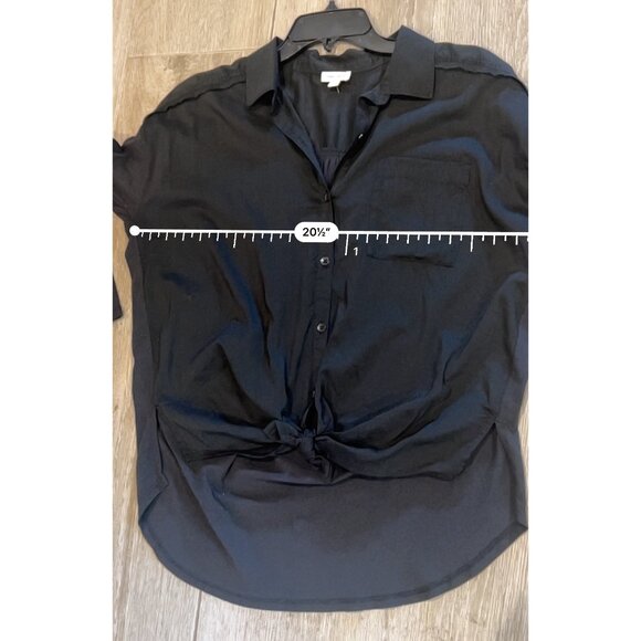 Splendid Paige black jersey Tie Front Shirt - XS NWOT - Picture 7 of 7
